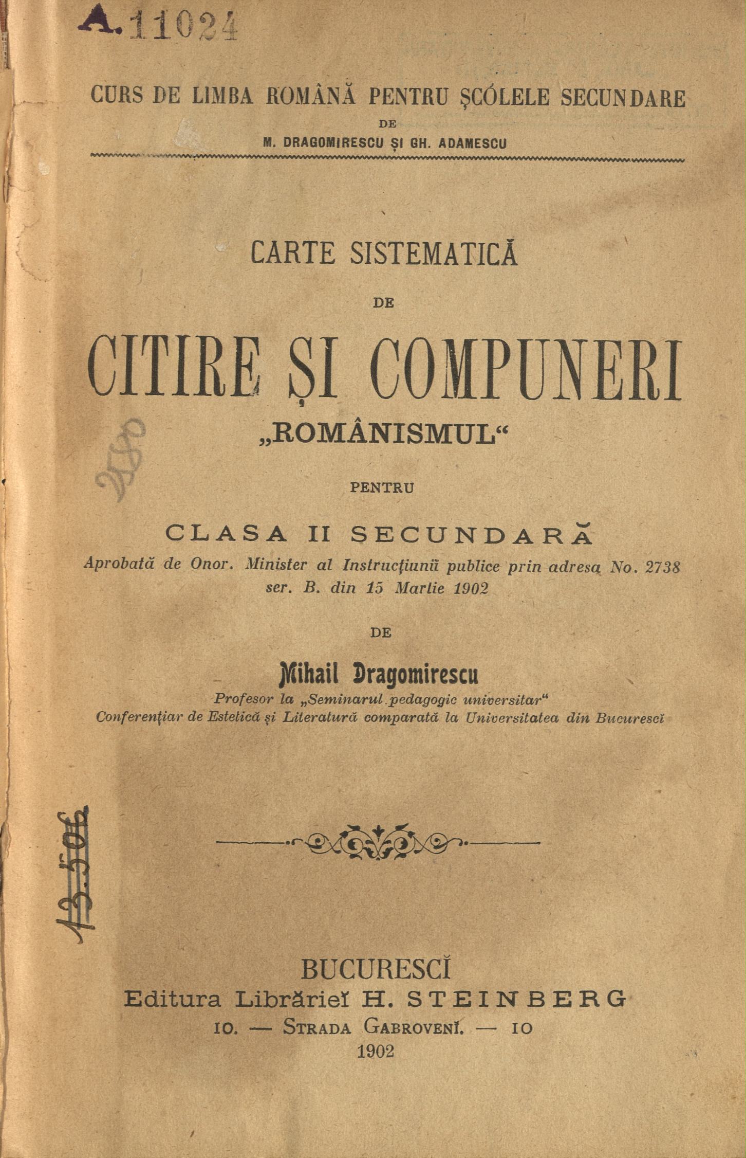 Restitutio | Carte sistematica de citire si compuneri Românismul